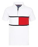 Tommy Hilfiger Boys' Short Sleeve Fashion Polo Shirt, Gary White, 16-18 | Amazon (US)