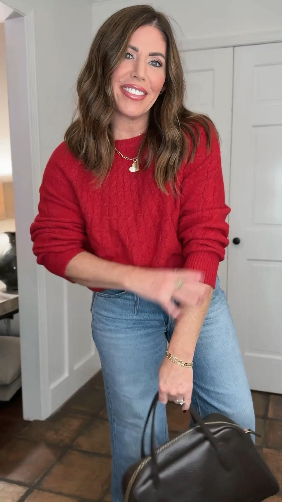 Two very simple but cute outfits that are perfect if you are going somewhere for Christmas. Lightweight and super stretchy cable knit sweaters paired with my favorite new ultra high-rise wide leg jeans from Pistola. They are so flattering and comfy with a little bit of stretch. You can wear them multiple days in a row and they get better with each Wear!

I have them in two different washes. The lighter wash has a different waistband and pockets but the overall fit is the same. I’m wearing my true size 28. 

These kitten heel boots are so comfy and easy to walk in and they’re great to wear with the long jeans like these they give me a little bit of lift, but not too much to wear the jeans look short. they are true to size.

This bag is no longer available, but I will link some other bags from Madewell that are on sale 



#LTKGiftGuide #LTKStyleTip #LTKSaleAlert