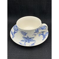 Vintage Blue & White Teacup & Saucer, Royal Stafford Tulipa English Cottage | Etsy (US)