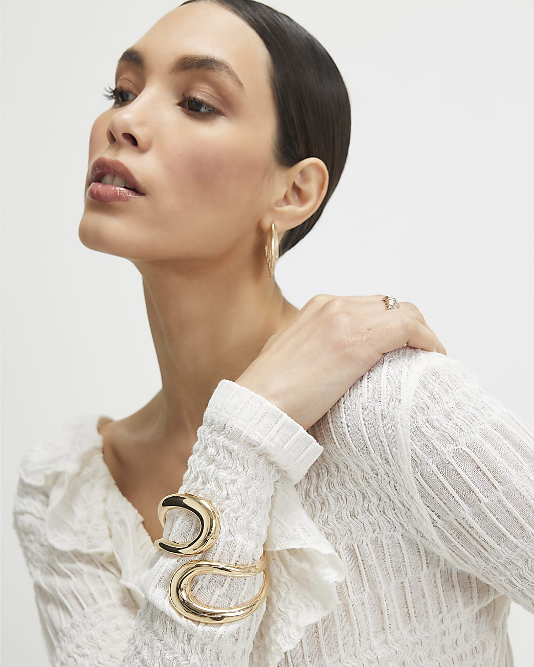 Gold Cuff Bracelet | River Island UK & IE