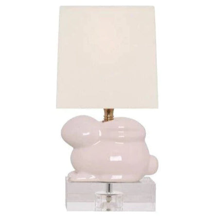Pink Bunny Porcelain Table Lamp with Shade | The Well Appointed House, LLC