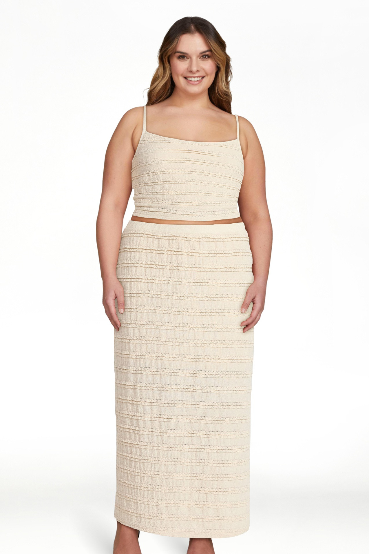 No Boundaries Ruffle Cami and Maxi Skirt Set, 2-Piece, Sizes XS-4X | Walmart (US)