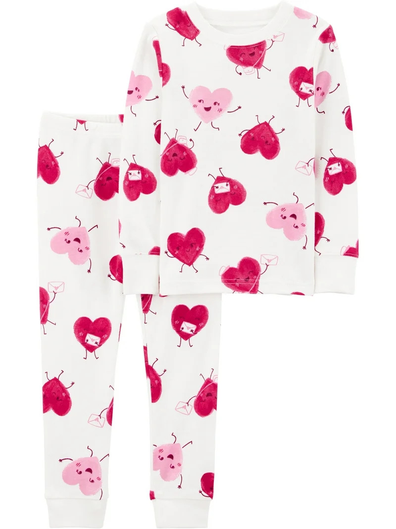 Carter's Child of Mine Baby and Toddler Valentine's Pajama, 2-Piece, Sizes 12M-5T | Walmart (US)