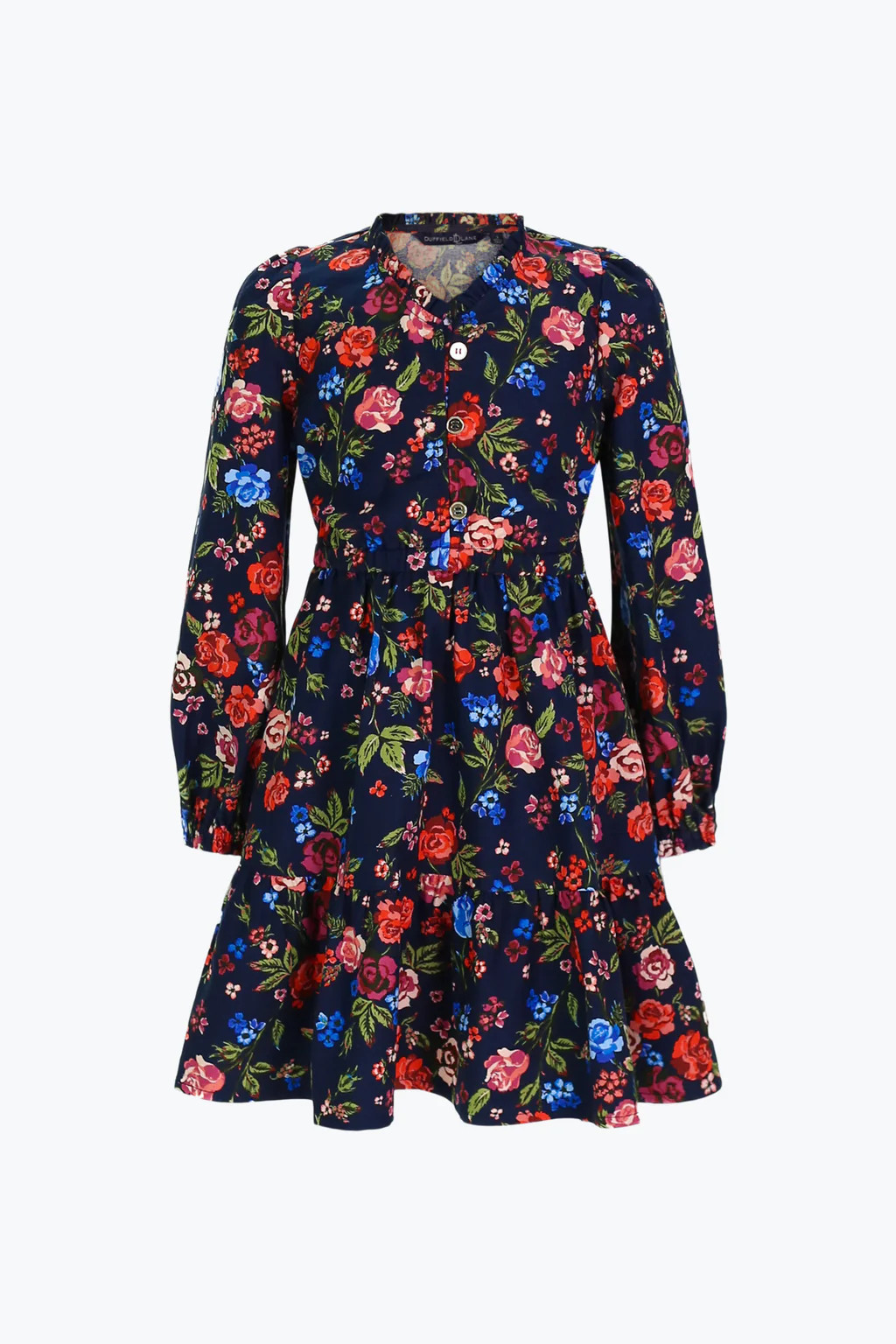 Girls Jacqueline Dress in Midnight Garden | Duffield Lane