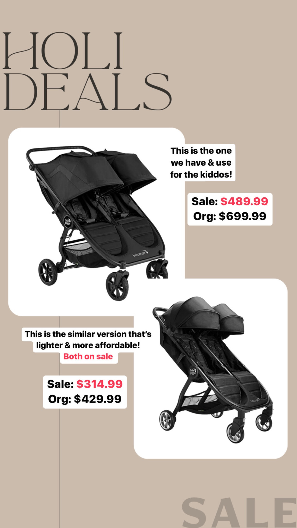 We love our baby jogger. It’s so convenient to take with us & the basket is so easy to just throw things into! 

Dressupbuttercup.com 

#dressupbuttercup 

#LTKsalealert #LTKstyletip #LTKGiftGuide