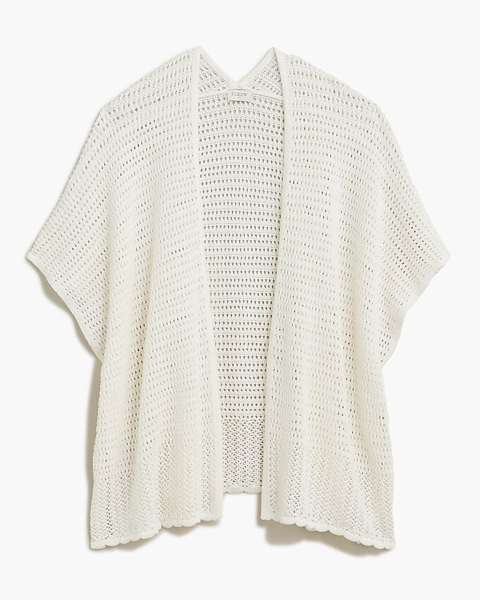 Crochet cotton open-front wrap | J.Crew Factory