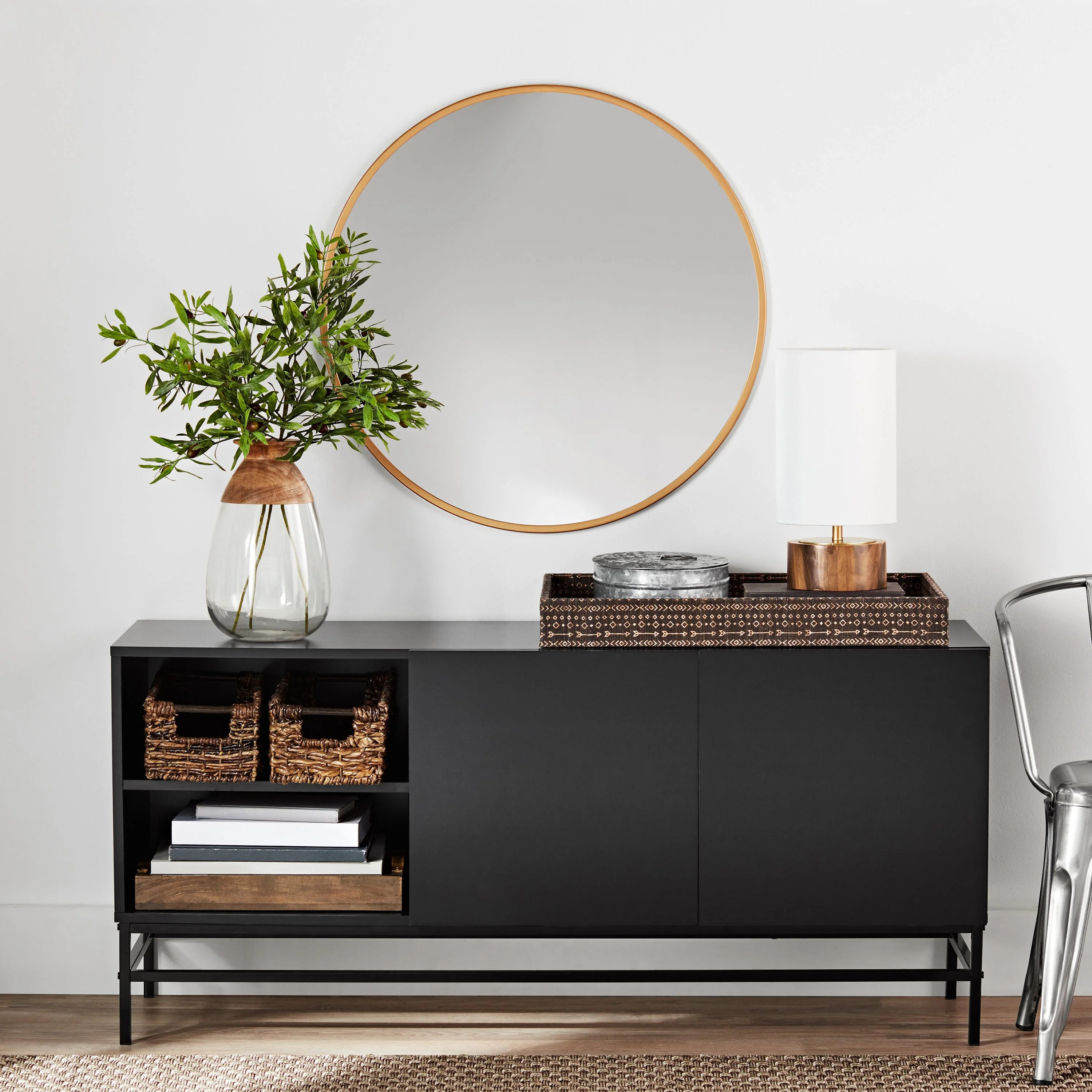 Mainstays Sumpter Park Console Table, Black | Walmart (US)