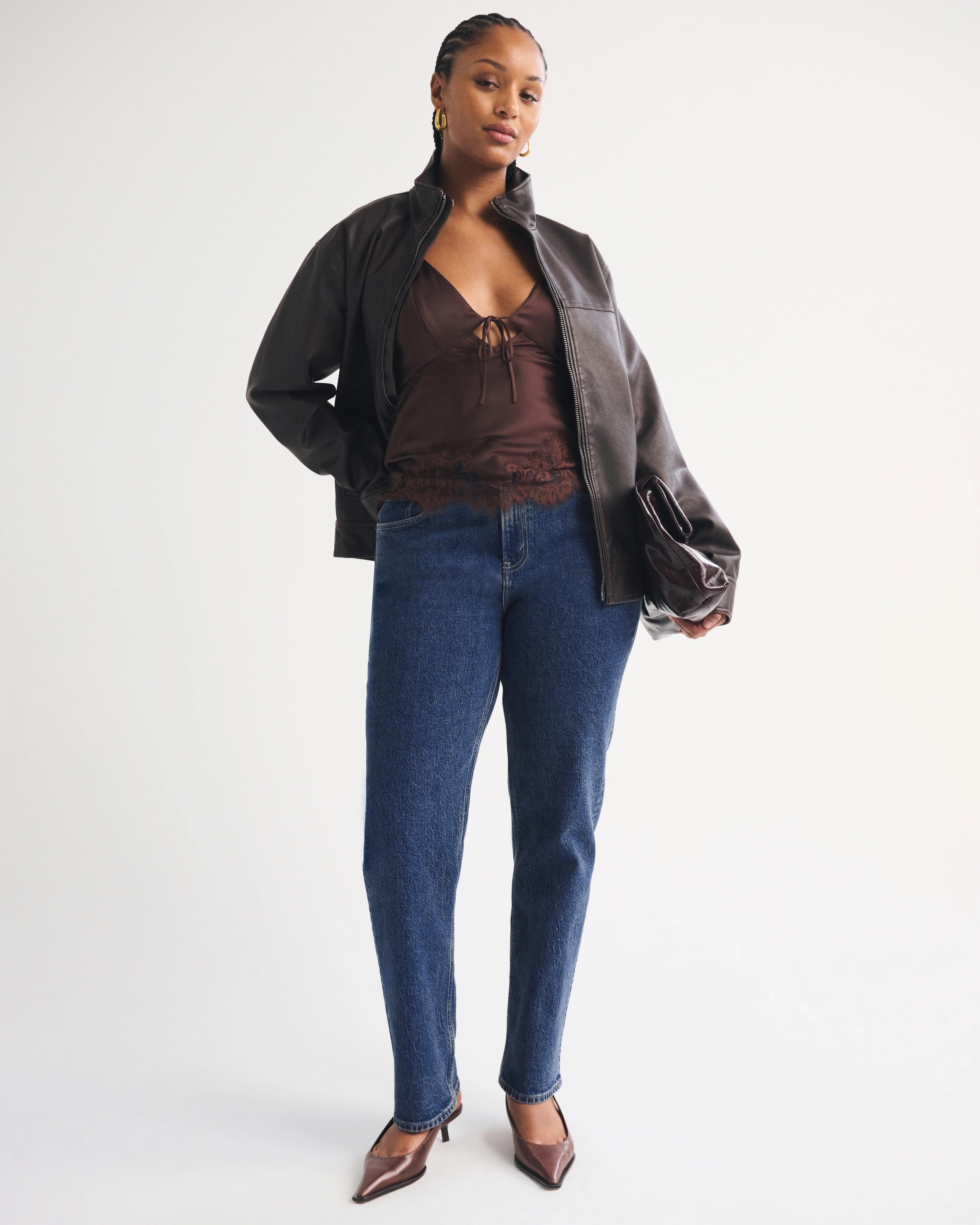 Curve Love High Rise 90s Straight Jean | Abercrombie & Fitch (US)