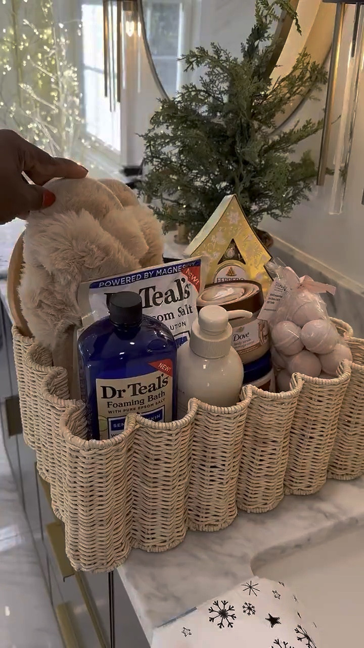 Put together a thoughtful  gift basket for the spa lover this year as a cute gift idea for anyone on your list who is a homebody or loves a nice at-home spa day

#LTKGiftGuide #LTKHoliday #LTKBeauty