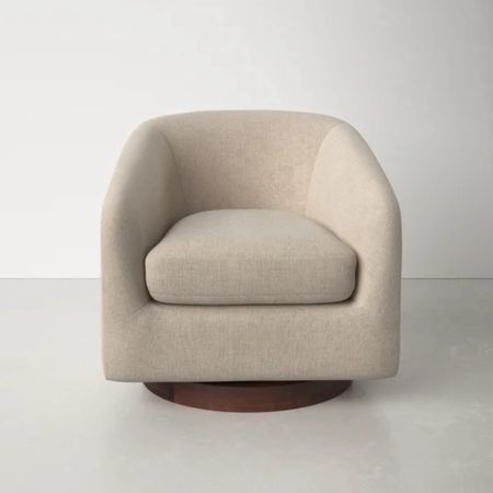 Gorgeous swivel chair from AllModern now on sale. Comes in so many fabrics too 



#LTKhome #LTKstyletip #LTKsalealert