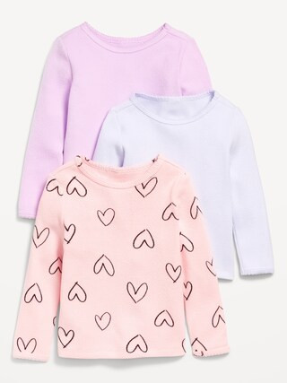 Cozy Long-Sleeve Thermal-Knit T-Shirt 3-Pack for Toddler Girls | Old Navy (US)