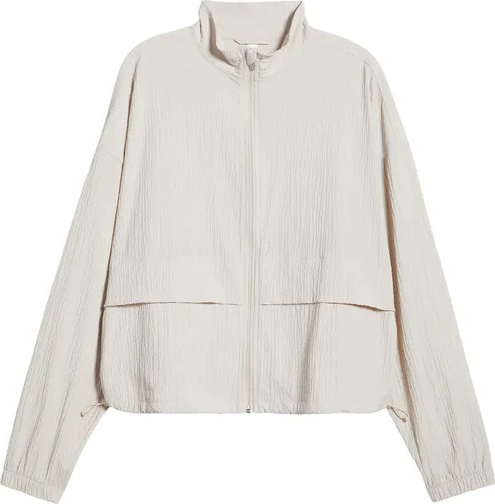 Zella Saylor Crinkle Front Zip Jacket | Nordstrom | Nordstrom