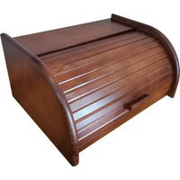 Brown Bread Box, Wooden Breadbox, Bin, Kitchen Organization, Farmhouse Furniture, Wood Roll Top, Modern, Farmhouse Decor | Etsy (US)