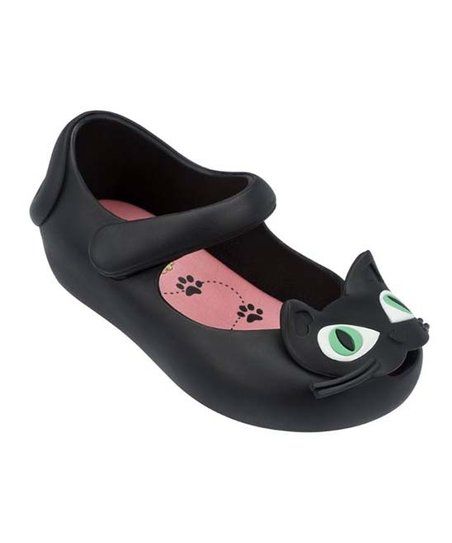 Black & Green Cat Ultragirl Flat - Girls | Zulily