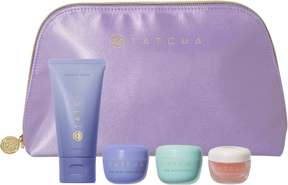 Tatcha's Travel Essentials Set - Trial-Size Bestselling Japanese Skincare - Travel Bag with a Min... | Amazon (US)