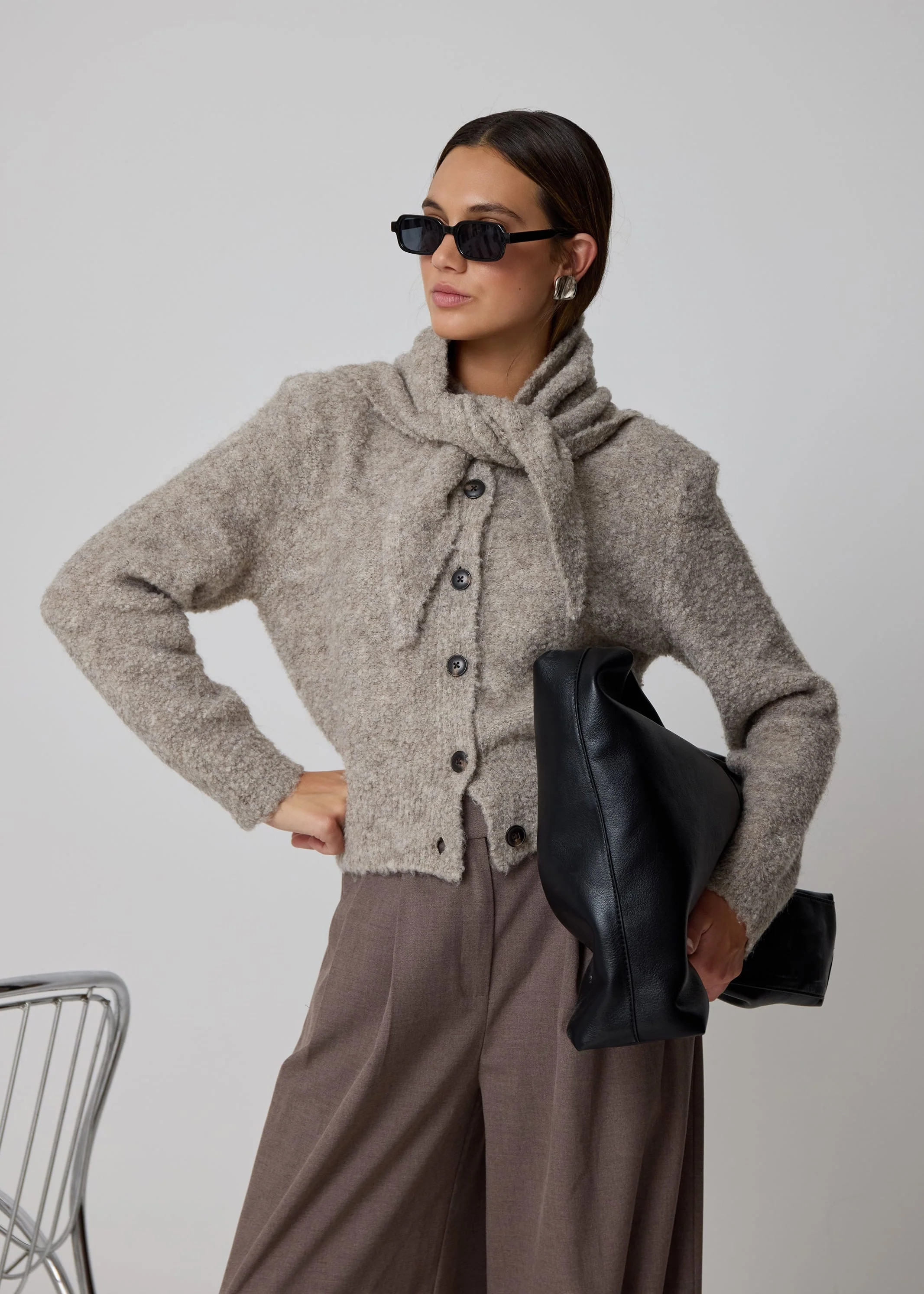 BOUCLÉ SCARF - MINK | WAT The Brand