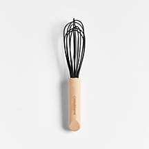 Crate & Barrel Black Silicone and Wood 9.5" Whisk + Reviews | Crate & Barrel | Crate & Barrel