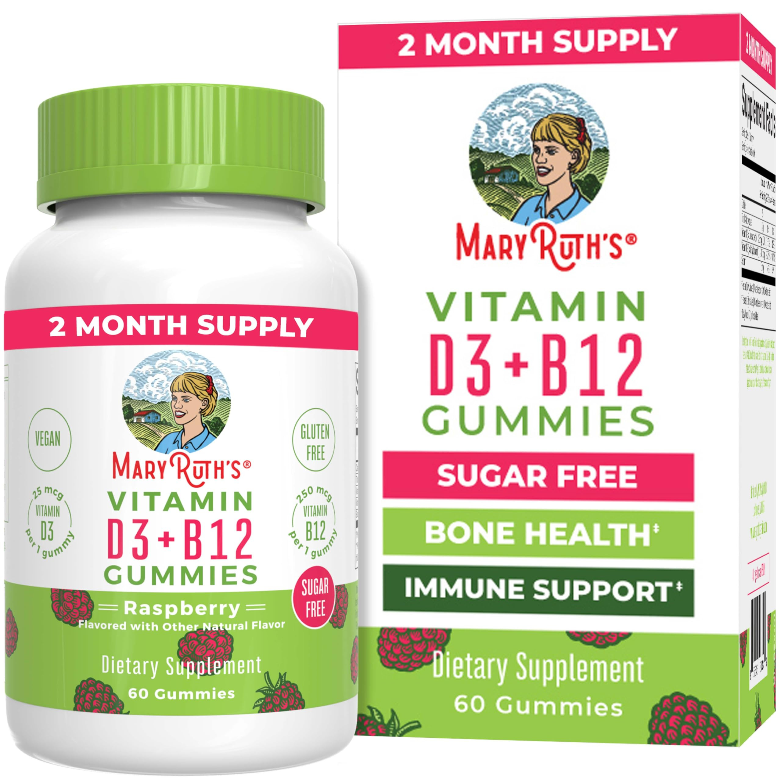 MaryRuth Organics Sugar Free | 2 Month Supply | Vitamin D & B12 Vitamin Supplements for Adults & ... | Amazon (US)