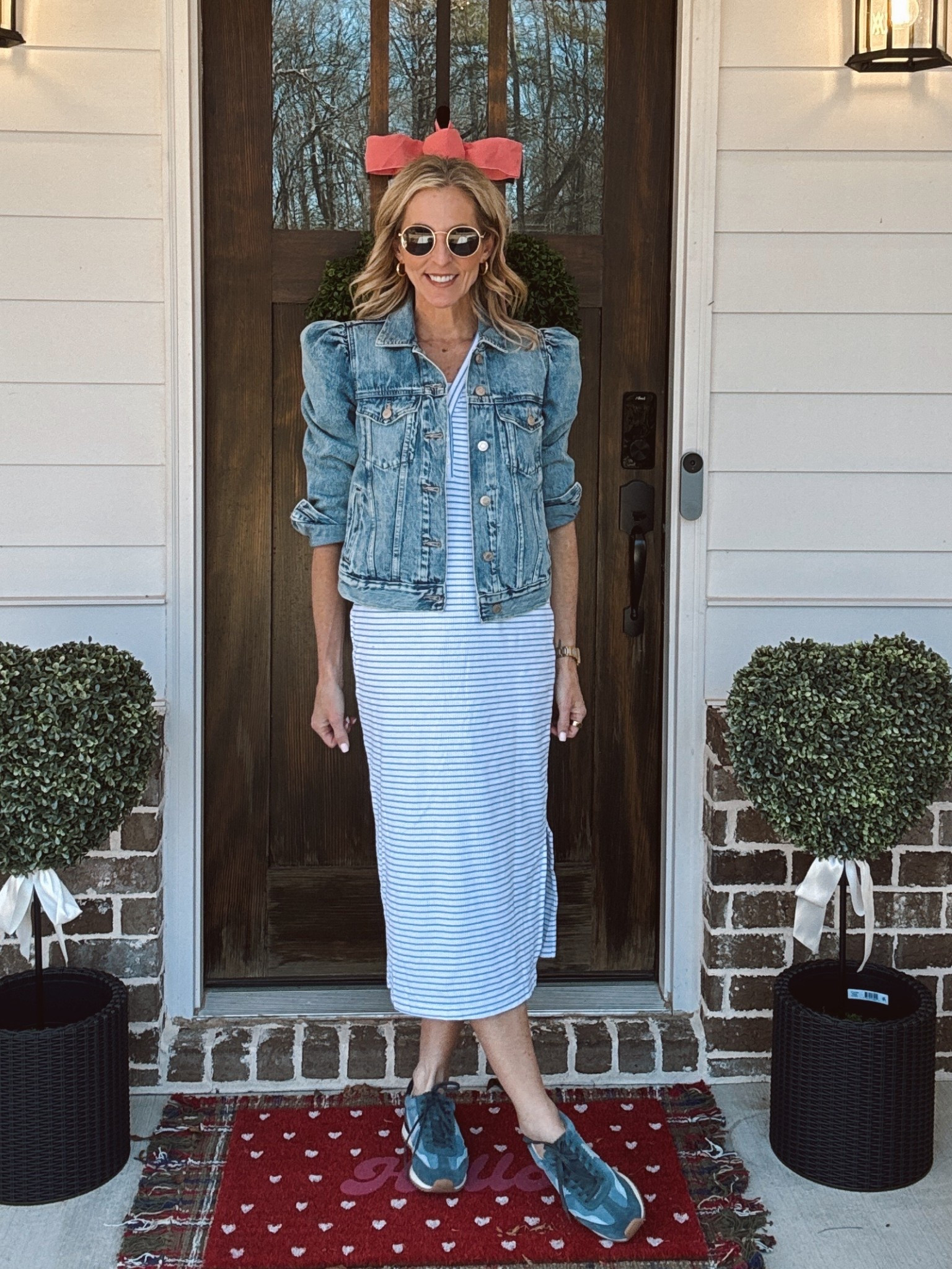 Obsessed with this look — it’s giving coastal preppy + effortless mom-on-the-go 😍👏 This Henley midi dress is only $22 and it is seriously a statement-maker for your wardrobe. It’s chic, preppy, and full of feminine charm with the cutest flutter sleeves. Whether you’re headed to brunch or running errands, this is the go-to dress you’ll keep reaching for. Add your favorite denim jacket and sneakers (or sandals!) and you’re ready for anything. I’m wearing a size XS.

#LTKdayinmylife #LTKmomlife #LTKootd