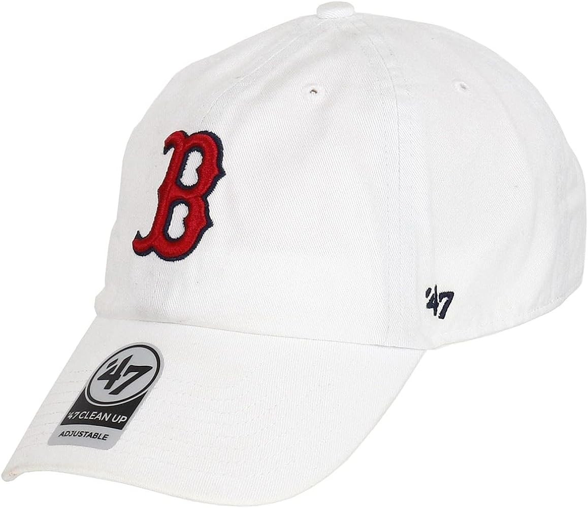 '47 Brand Relaxed Fit Cap - MLB Clean UP Boston Red Sox White | Amazon (US)
