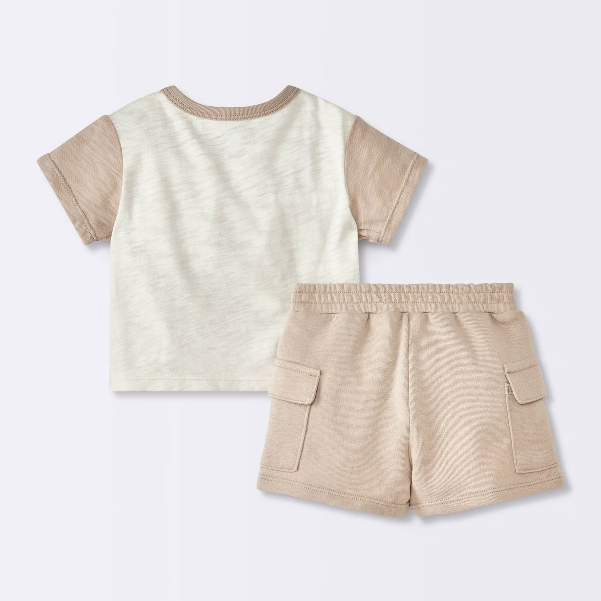 Baby Boys' Beach Club Cargo Top & Shorts Set - Cloud Island™ Cream | Target