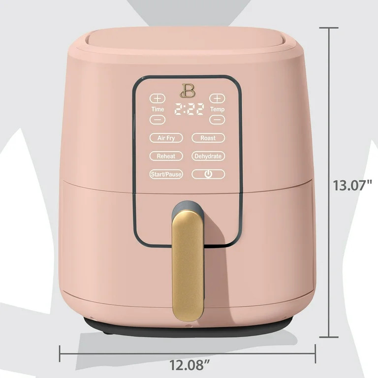 Beautiful 6 Qt Air Fryer with TurboCrisp Technology and Touch-Activated Display, Rose by Drew Bar... | Walmart (US)