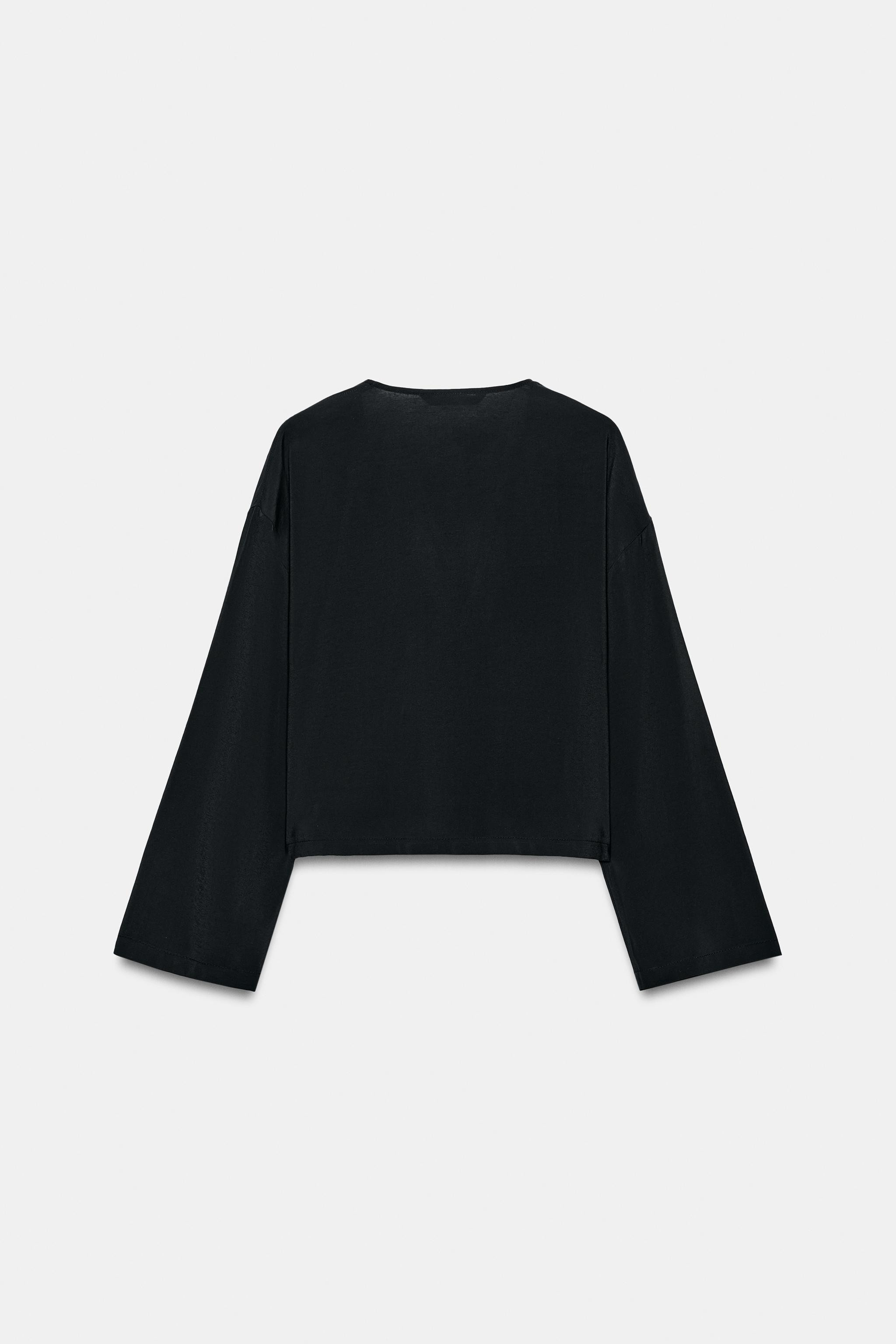 FLOWING SHIRT WITH TIES | Zara UK