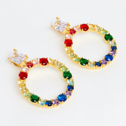 Gold Tone Disco Queen Drop Earrings | TK Maxx