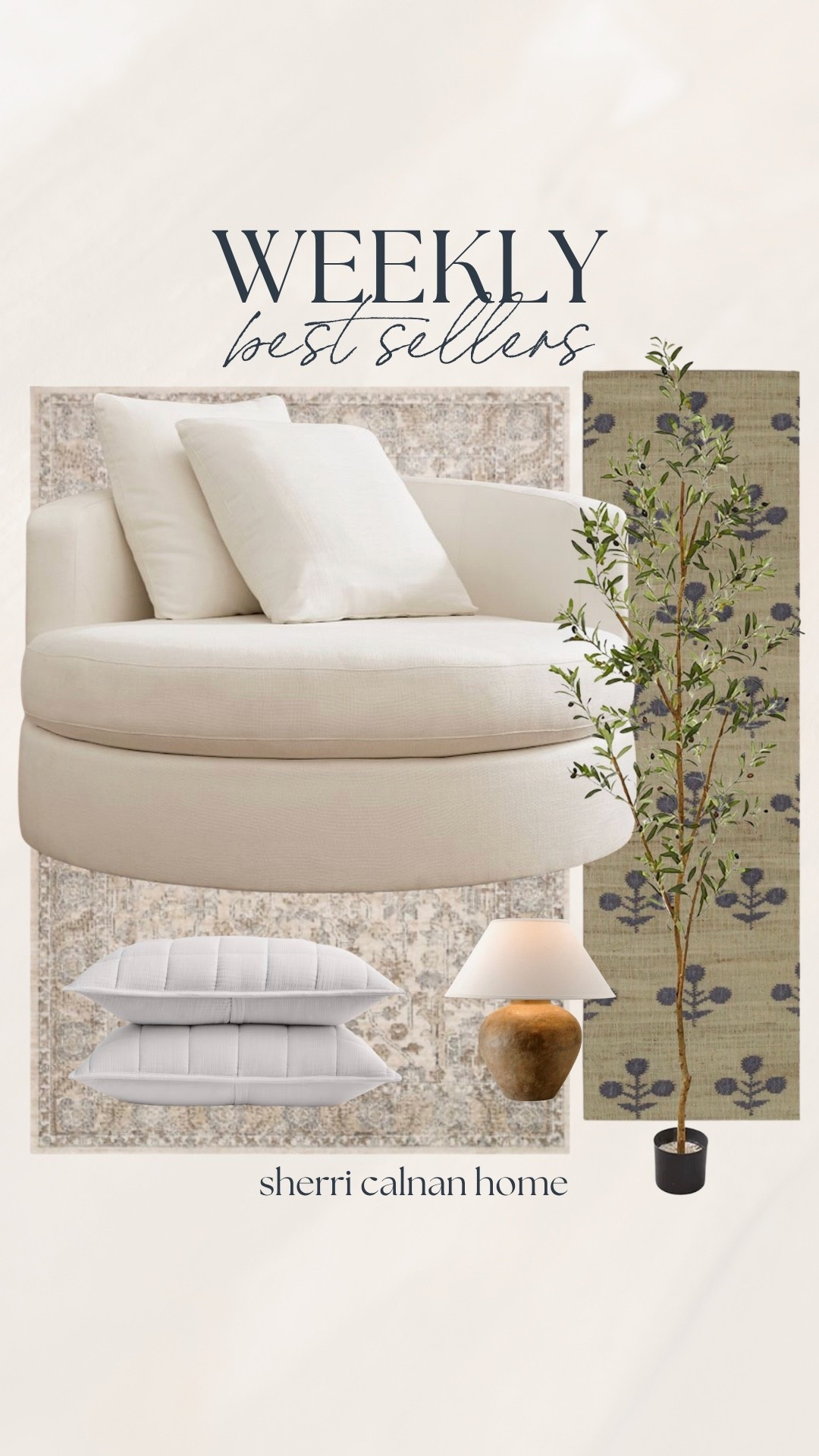 This week’s best sellers are in! All things neutral and timeless are trending 🤍 This swivel chair is a longtime favorite (so cozy and chic) as well as this patterned jute runner and this faux olive tree!

#LTKHome #LTKSaleAlert