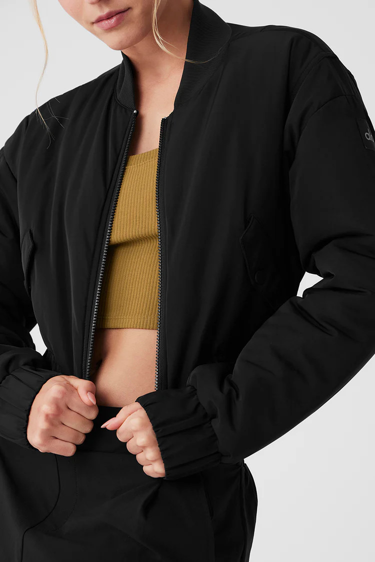 Cropped Break Line Bomber Jacket | Alo Yoga (US)