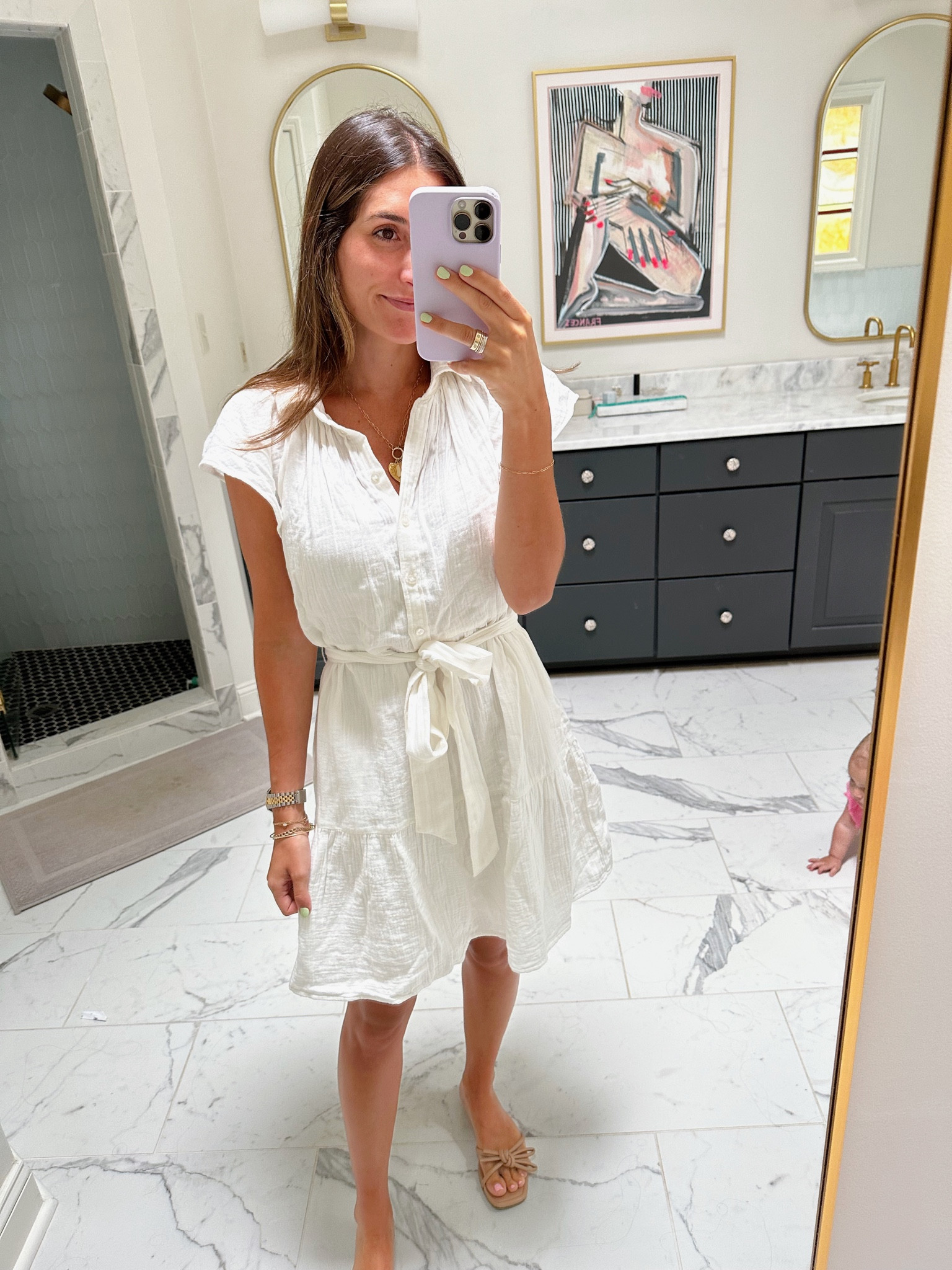 work friendly & nursing/pump friendly dress! Wearing an XS  

#LTKworkwear #LTKsalealert #LTKunder50