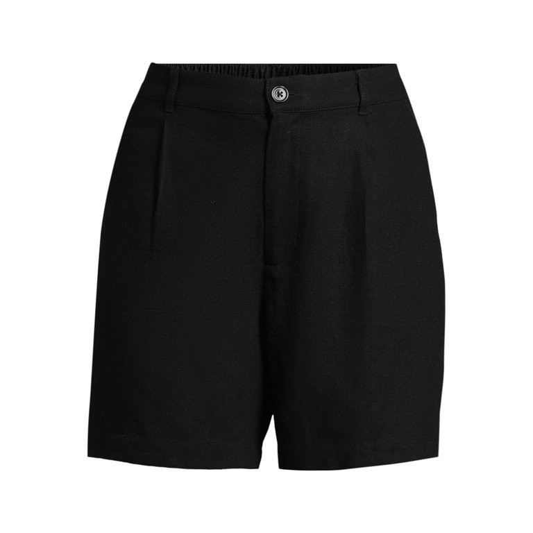 Time and Tru Women’s Linen-Blend Shorts, 5” Inseam, Sizes XS-XXXL | Walmart (US)
