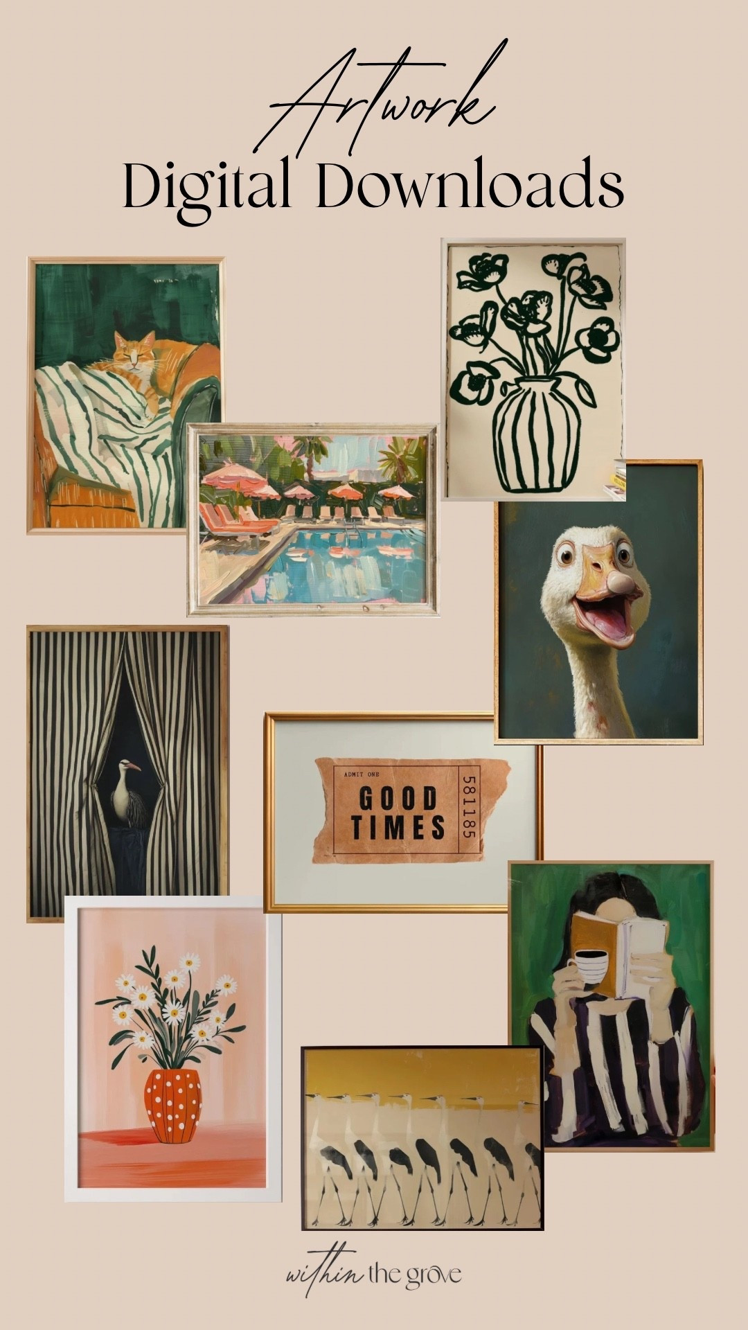 Digital download artwork for a gallery wall  
