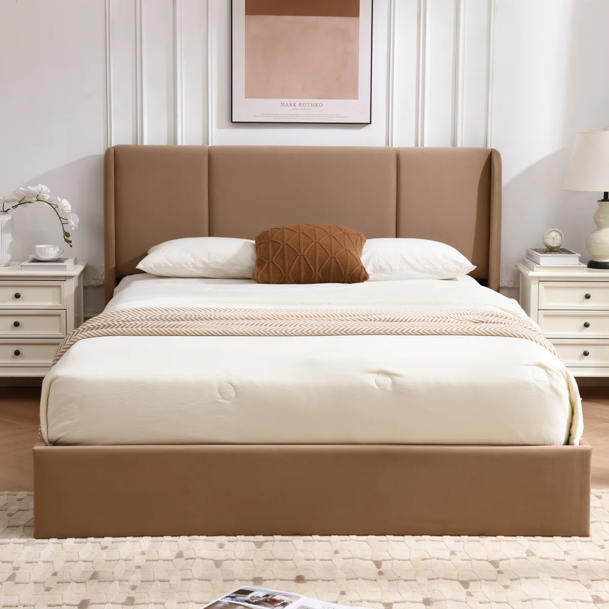 Juanetta Hydraulic Lift Up Storage Wingback Upholstered Platform Bed | Wayfair North America