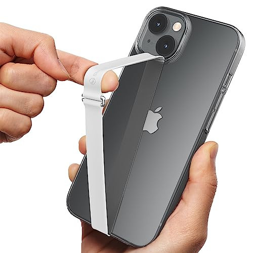 C-Shaped Clip Finger Phone Grip, Sinjimoru Silicone Cell Phone Strap for Phone Case with Clip as Phone Loop Holder for iPhone Case & Samsung Phone. Sinji Loop Clip White 230 | Amazon (US)