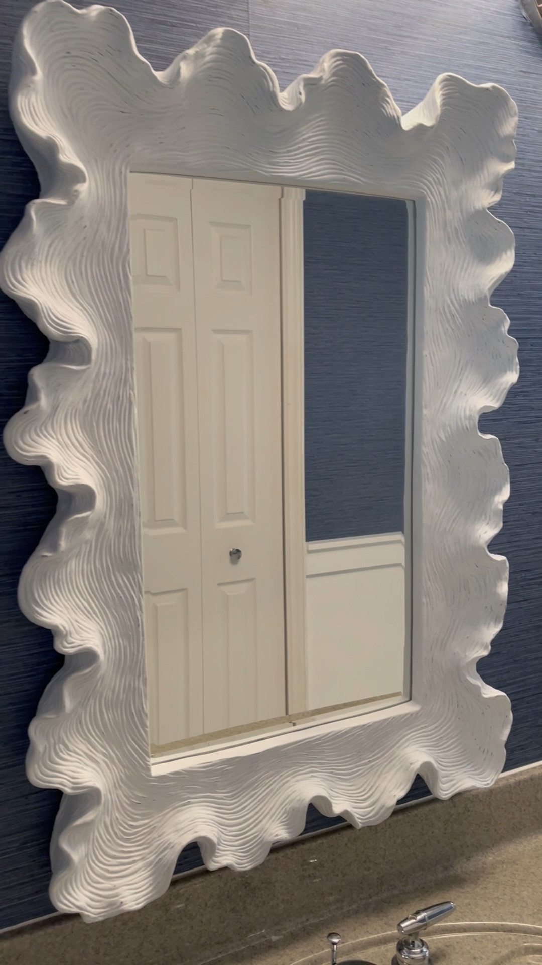 My bathroom makeover with blue grass cloth peel-and-stick wallpaper and white coral mirrors is one of my favorite modern coastal moments. I love how the textured blue walls paired with crisp white accents make the space feel elevated, layered, and designer-inspired. 



#LTKSaleAlert #LTKHome #LTKU