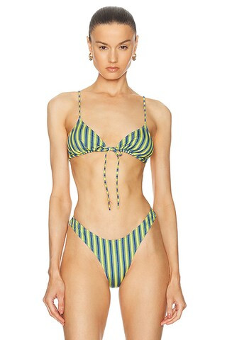 Triangle Front Tie Bikini Top | FWRD 