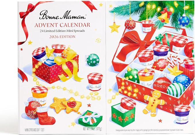 Bonne Maman 2026 Limited Edition Advent Calendar, 24 Mini Spreads | Amazon (US)