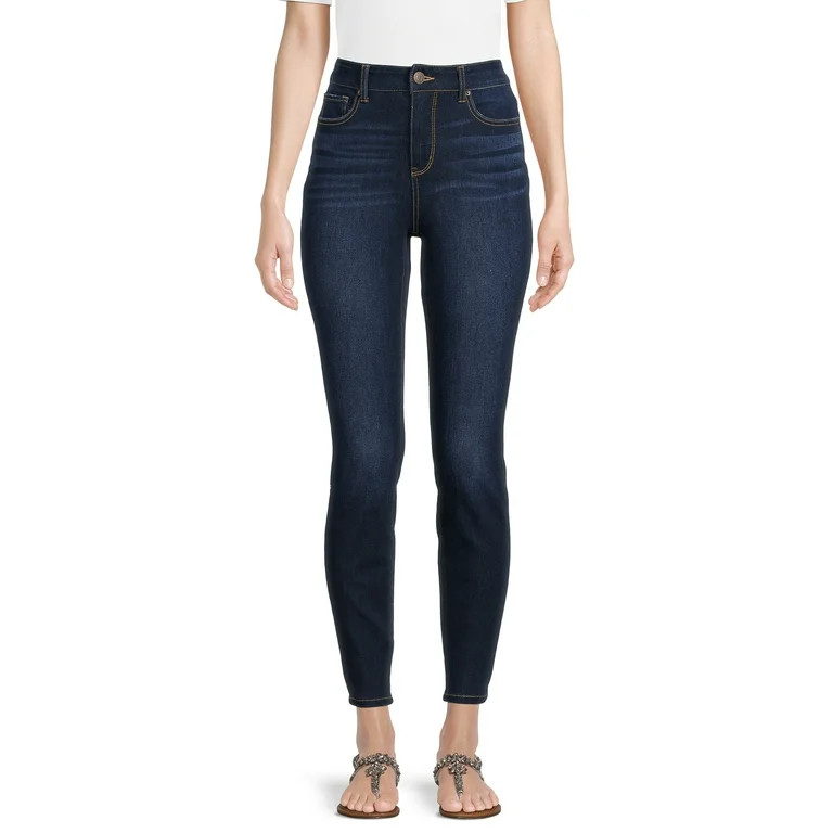 Time and Tru Women's High Rise Skinny Jeans, Available in 27", 29" Inseams, Sizes 2-20 - Walmart.... | Walmart (US)