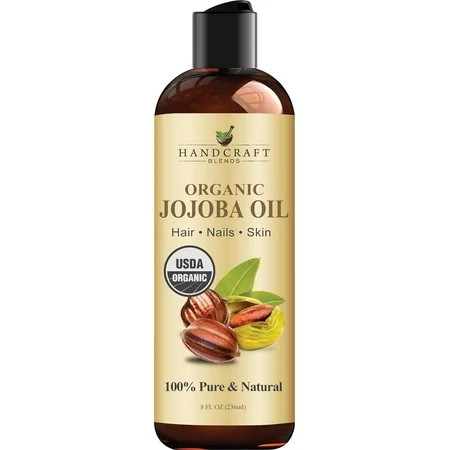 Handcraft Blends Cold Pressed Organic Jojoba Oil Pure and Natural Hair Oil and Body Oil 16 fl oz | Walmart (US)