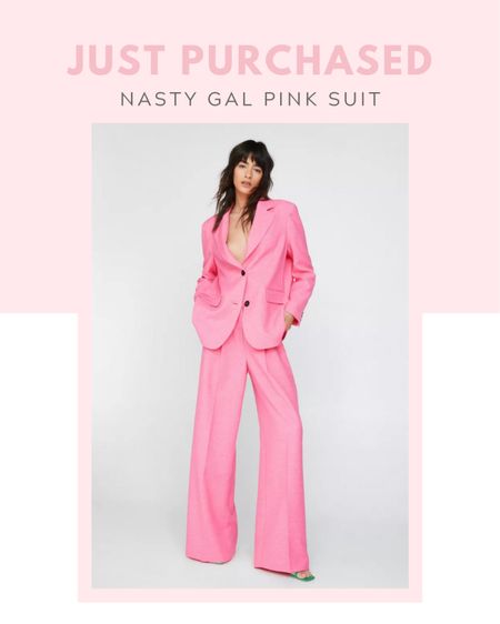 New arrival / just purchased: nasty gal Single Breasted Tailored Two Piece Set Blazer, High Waisted Wide Leg Tailored Pants In lilac, purple matching suit, on sale now, matching suit, co-ord, wear to the office, workwear, spring / summer, fall / winter, date night, brunch outfit, colorful fashion, budget friendly, affordable, on sale now, under $50

#LTKunder100 #LTKsalealert #LTKunder50