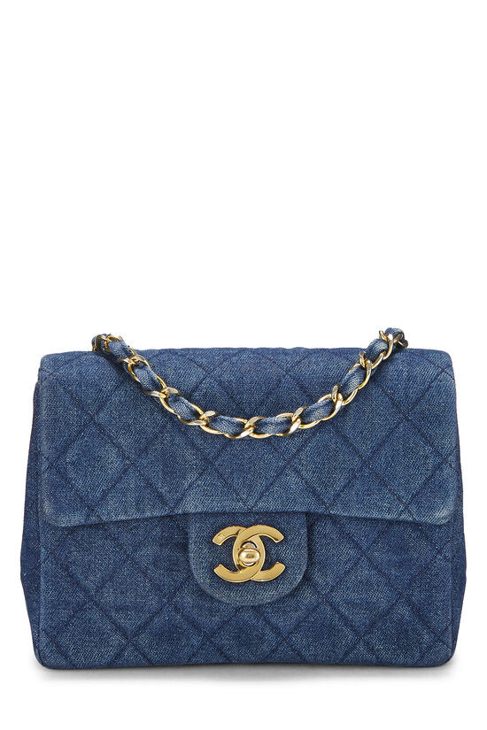 Blue Denim Half Flap Mini | What Goes Around Comes Around