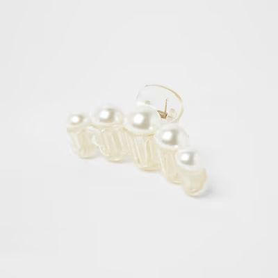 White pearl detail hair clip | River Island (UK & IE)