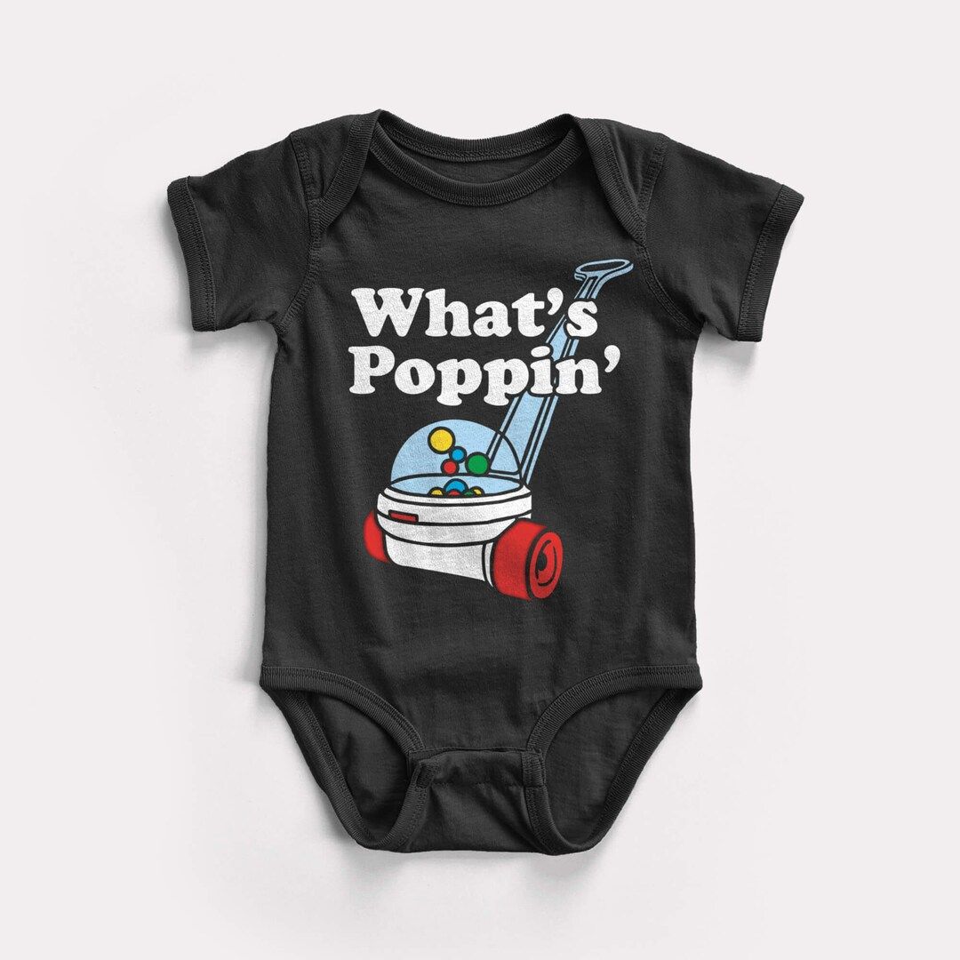 What's Poppin' Baby Bodysuit Babydoopy Funny Kids Graphic Print - Etsy | Etsy (US)