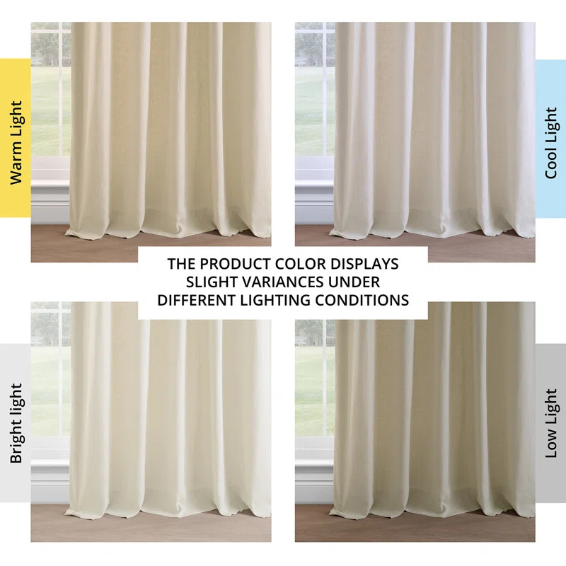 Briella French Linen Room Darkening Curtain | Wayfair North America
