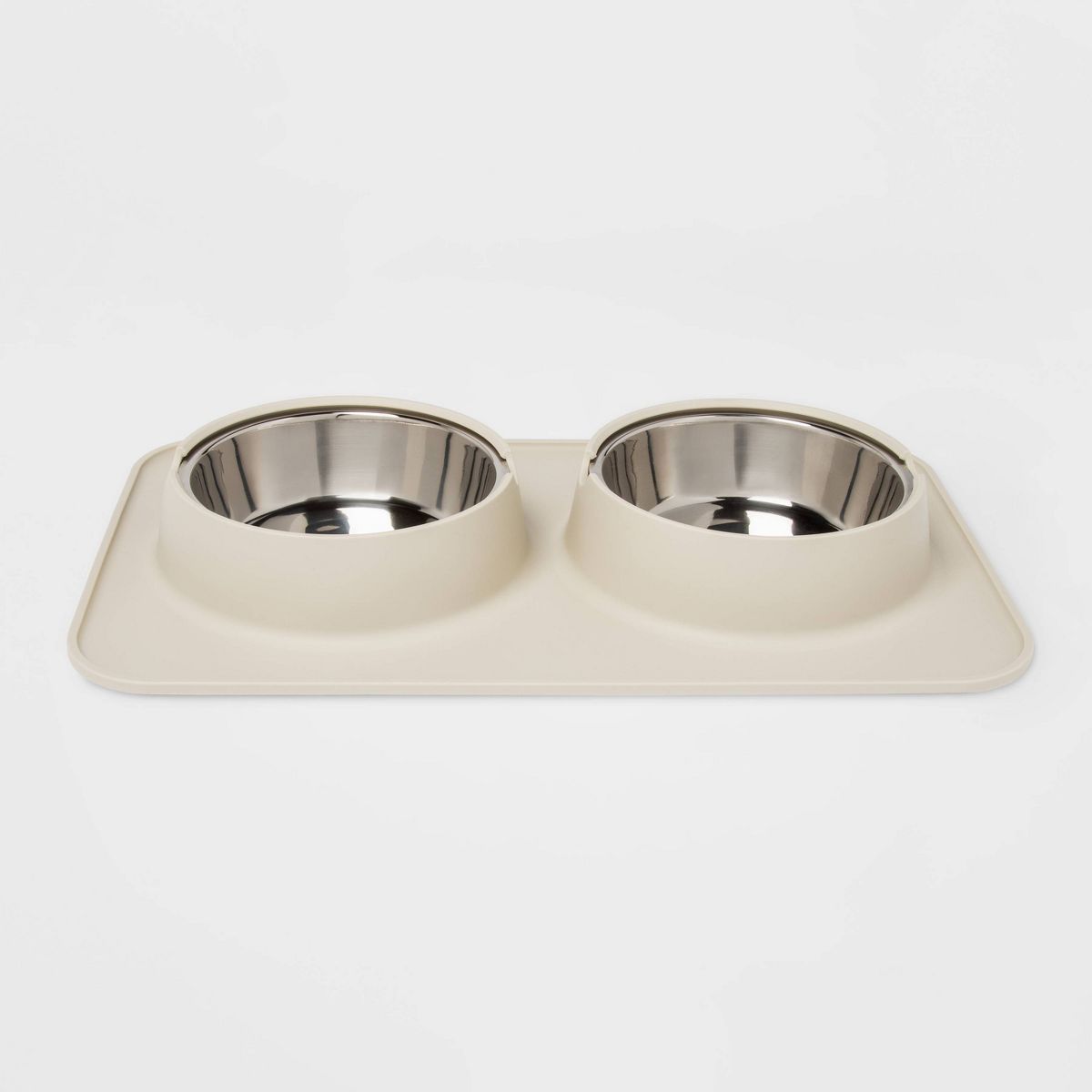 Silicone Pet Mat + Stainless Steel Double Diner - 3.5 Cups - Boots & Barkley™ | Target