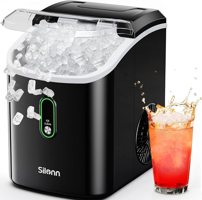 Silonn Nugget Ice Maker Countertop, Pellet Ice Machine with Self-Cleaning Function, Sonic Ice Mak... | Amazon (US)
