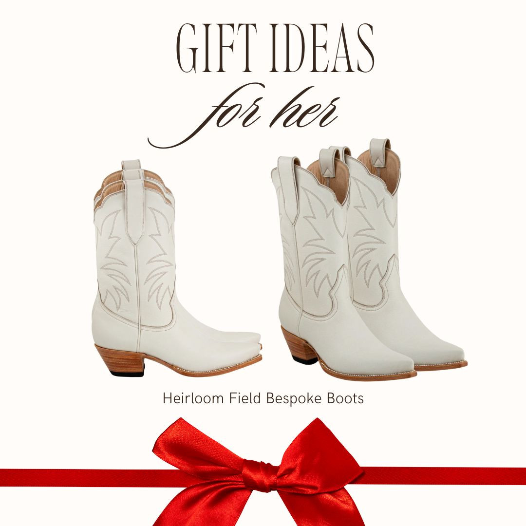 Complete your wardrobe with these handmade, luxury cowgirl boots! 🎄

Whether you're styling Christmas outfits or searching for the most comfortable luxury boots on the market, our 13" Buttery Soft Full-grain Calfskin Bone colored Marjorie Midi Boots are a must-have.✨

These are a luxury gift for her that will be treasured forever! Add them to your wishlist, and tell your friends who appreciate incredible boots!

luxury gifts for her / holiday outfits / cowgirl boots / christmas outfits / gift guide for her / gifts for her / white elephant gift / holiday party outfit / gift guide / luxury gift for her / boots / anniversary gift / Valentine's Day gift / graduation gift / designer / small batch / limited edition / wedding shoes 

 #LTKGiftGuide #LTKHoliday #LTKWedding