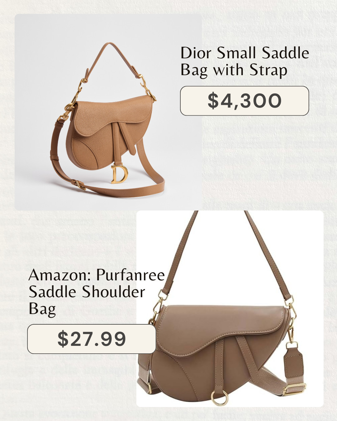 Luxury bag look-alikes for less. I pulled affordable alternatives inspired by Dior, Loewe, Bottega Veneta, Hermes, and Chanel so you can get the same silhouette and vibe without the designer price tag. Linked options for woven styles, saddle bags, totes, clutches, and classic chain bags.


Keywords: designer bag look alike, designer inspired handbags, affordable handbags, luxury bag dupes, Dior Saddle alternative, Loewe Puzzle tote alternative, Loewe Flamenco alternative, Bottega Jodie alternative, Bottega Andiamo alternative, Hermes Picotin alternative, Chanel flap bag alternative, Amazon bag finds, under $100 bags, budget friendly bags, work tote, everyday shoulder bag, going out bag 

 

#LTKSpringSale #LTKSaleAlert