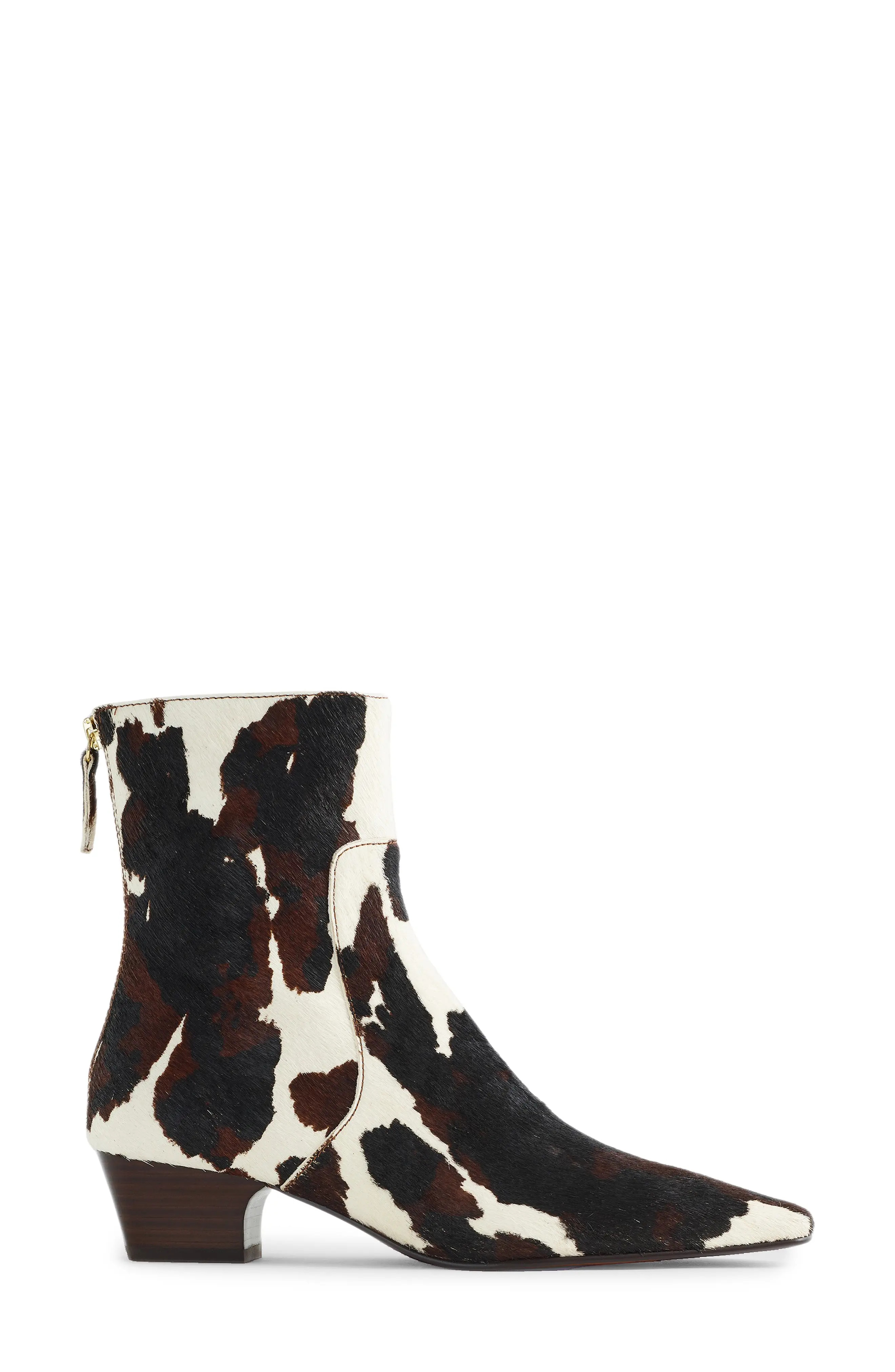 Madewell The Lexie Genuine Calf Hair Bootie in Dark Carob Multi at Nordstrom Rack, Size 9 | Nordstrom Rack